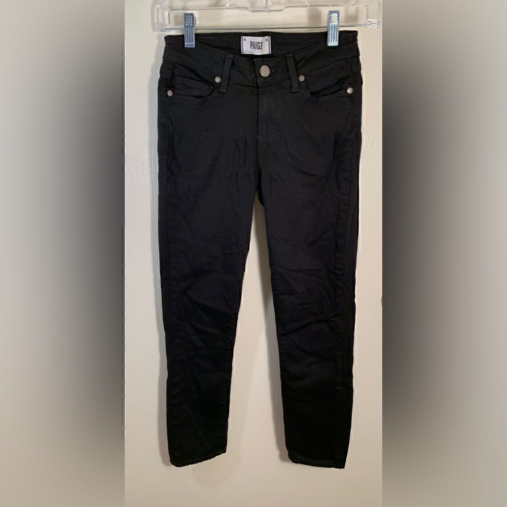 Paige EUC black stretch skinny jeans Size 25